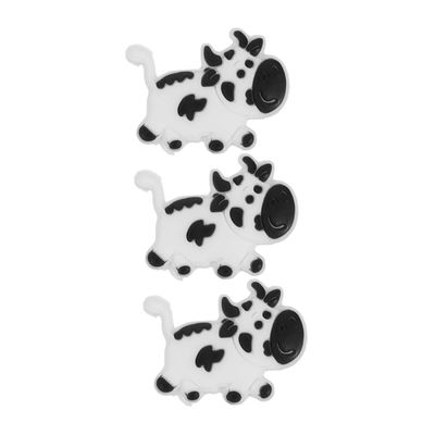 BIUDECO 3pcs Tennis Racket Shock Absorber Cow Tennis Racket Absorbers Tiny Shocks Absorber Silicone Vibration Dampener Silicone Racket Damper Miniature Small Racket, 3.00X2.00X0.40CM