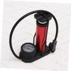 BIUDECO Mini Portable High-Pressure Floor Pump with Dual Nozzle Inflator for Bikes Motorcycles and Sports Equipment Lightweight Foot-Activated Pump with Pressure Gauge Red view 3