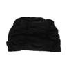 BIUDECO 1pc Women Pleated Swim Cap Hair Swimming Hat for Ear Black Lightweight Design for Hair Ear Safety While Swimming view 1