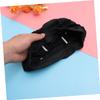 BIUDECO 1pc Women Pleated Swim Cap Hair Swimming Hat for Ear Black Lightweight Design for Hair Ear Safety While Swimming view 2