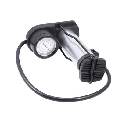 BIUDECO Mini Portable High-Pressure Floor Pump for Bike Tires Foot-Activated Inflator with Barometer Random Color Compact Design for Easy Travel and Cycling