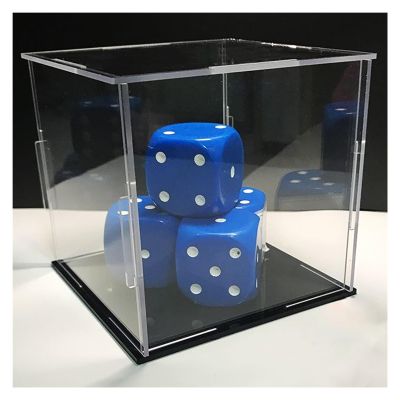 10 20 30 40 50 60 70 Cm Clear Acrylic Display Storage Box, Stackable Plastic Showcase Display for Figures Toys Cars Handbag Baseball, High Transparency Assemble Gifts Organizer ( Color : Black base ,