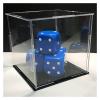 10 20 30 40 50 60 70 Cm Clear Acrylic Display Storage Box, Stackable Plastic Showcase Display for Figures Toys Cars Handbag Baseball, High Transparency Assemble Gifts Organizer ( Color : Black base ,