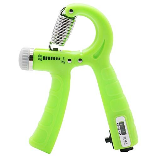 10-100kg Adjustable Hand Grip Fitness Heavy Gripper With Counter Finger Exerciser Grip Wrist Expander Gym Arm Muscle Training (Color : 5-60KG Green), ASDEHH231