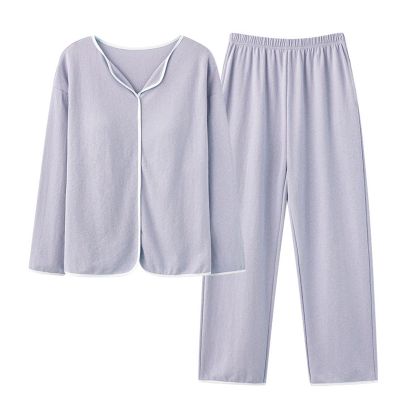 Generic Pajamas for Women Soft Sleepwear Set Long Sleeve Comfy Pjs Top Loose Pajamas Long Pants Loungewear 2 Piece Lounge Sets, 3X-Large, A02_purple