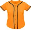 SPTEHW Womens Baseball Jersey Blank Button Down Softball Jersey Hip Hop Hipster Short Sleeve Sports Uniform (XL, Yellow) view 1