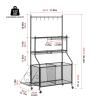 ToeWoe Yoga Mat Storage Rack with 4 Wheels and 6 Hooks 3-Tiers Removable Weight Holder with Side Basket Home Gym Equipment Organizer for Dumbbells Kettlebells Balls Etc (Color : White) view 2