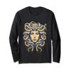 ancient greek mythology medusahead with snake hair yellow Long Sleeve T-Shirt view 1