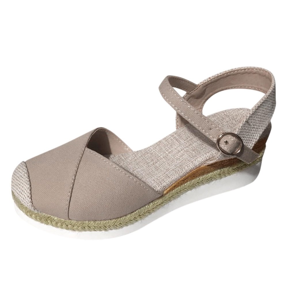 Orthopedic Sandals for Women,Espadrilles Sandals for Women Open Toe Ankle Strap Wedge Heels Sandals Dressy Summer Comfortable Platform Sandals Casual Walking Shoes Outdoor Slip on Beach Sandals