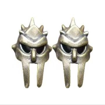 Seeby 2pcs Spartan Roman Angular Helmet Brass Knife Pendants Bead Vintage Umbrella Rope Beads EDC Outdoor Flashlight DIY Paracord Lanyard Bracelet Accessories (p1)