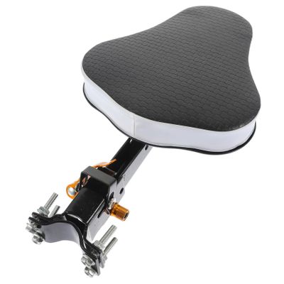 Gogogmee Fodable Boy Girl Bike Seat Preposed Front Mount Safety Seat for Boy Girl Durable and Breathable Design Pedals Easy Installation Black