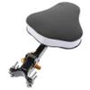 Gogogmee Fodable Boy Girl Bike Seat Preposed Front Mount Safety Seat for Boy Girl Durable and Breathable Design Pedals Easy Installation Black view 1