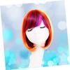 HAKIDZEL Rainbow Wig Women Short Hair Fake Hair Cosplay Wig for Halloween Vika Party view 3
