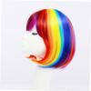 HAKIDZEL Rainbow Wig Women Short Hair Fake Hair Cosplay Wig for Halloween Vika Party view 4