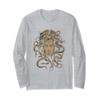 ancient greek mythology medusahead with snake hair yellow Long Sleeve T-Shirt view 1
