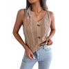 CROSTRITON Women's V Neck Tank Tops Sleeveless Rib Knit Shirts Summer Casual Sexy Sweater Vest Khaki view 1