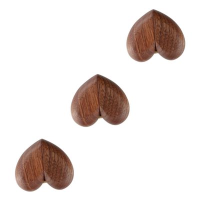 PACKOVE 3pcs Vintage Heart-shaped Storage Box Solid Jewelry Case for Weddings and Engagements Elegant Finger Holder Compact and Stylish Design