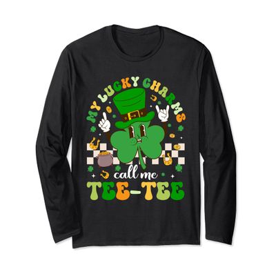 My Lucky Charms Call Me Tee tee St Patricks Day Aunt Long Sleeve T-Shirt