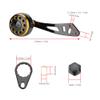 Odorkle Fishing Reel Handle, Metal Fishing Reel Handle Reel Knob Replacement CNC Knob with Fittings for Fishing Enthusiasts (38mm Black Gold Lei Qiang Single Swing arm) view 3