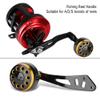 Odorkle Fishing Reel Handle, Metal Fishing Reel Handle Reel Knob Replacement CNC Knob with Fittings for Fishing Enthusiasts (38mm Black Gold Lei Qiang Single Swing arm) view 4