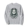 ancient greek mythology medusahead with snake hair green Sweatshirt view 1