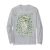 ancient greek mythology medusahead with snake hair green Long Sleeve T-Shirt view 1