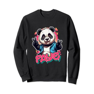 FAYE - Beautiful girl name with adorable Panda Sweatshirt