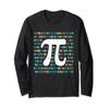 3.14 Pi Symbol Happy Pi Day Retro Math Fan Teacher Students Long Sleeve T-Shirt view 1