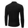 Mens T Shirt Long Sleeve Basic Mock Turtleneck Slim Fit Undershirt Pullover Casual Lightweight Thermal Pullover Tops Black, Small view 4