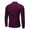 amaon Official Mens T Shirt Long Sleeve Basic Mock Turtleneck Slim Fit Undershirt Pullover Casual Lightweight Thermal Pullover Tops Wine view 4