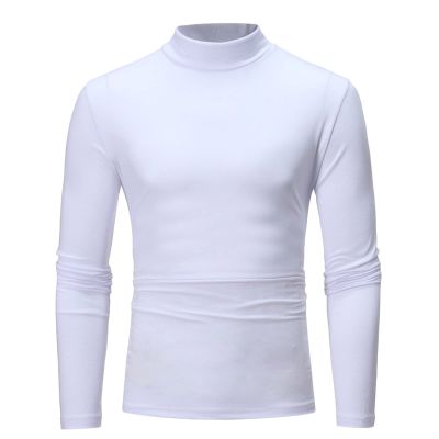 Discount pallets amaon Mens T Shirt Long Sleeve Basic Mock Turtleneck Slim Fit Undershirt Pullover Casual Lightweight Thermal Pullover Tops White