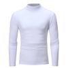 Discount pallets amaon Mens T Shirt Long Sleeve Basic Mock Turtleneck Slim Fit Undershirt Pullover Casual Lightweight Thermal Pullover Tops White view 1