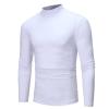 Discount pallets amaon Mens T Shirt Long Sleeve Basic Mock Turtleneck Slim Fit Undershirt Pullover Casual Lightweight Thermal Pullover Tops White view 3