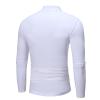 Discount pallets amaon Mens T Shirt Long Sleeve Basic Mock Turtleneck Slim Fit Undershirt Pullover Casual Lightweight Thermal Pullover Tops White view 4