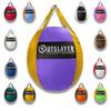 OutSlayer Wrecking Ball Heavy Bag 70 Lb - Boxing, MMA, Muay Thai Training - Custom Colors - Unfilled/Soft/Filled - USA Made (Purple/Yellow, Soft Filled) view 1