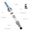 YUERWOVER 4 Pack LED Bike Wheel Stick Light Car Tire Valve Stem Cap Bicycle Motor Tyre Flash Light Reflector Accessories for Kids Men Women with 10 Extra Batteries(Blue) view 4