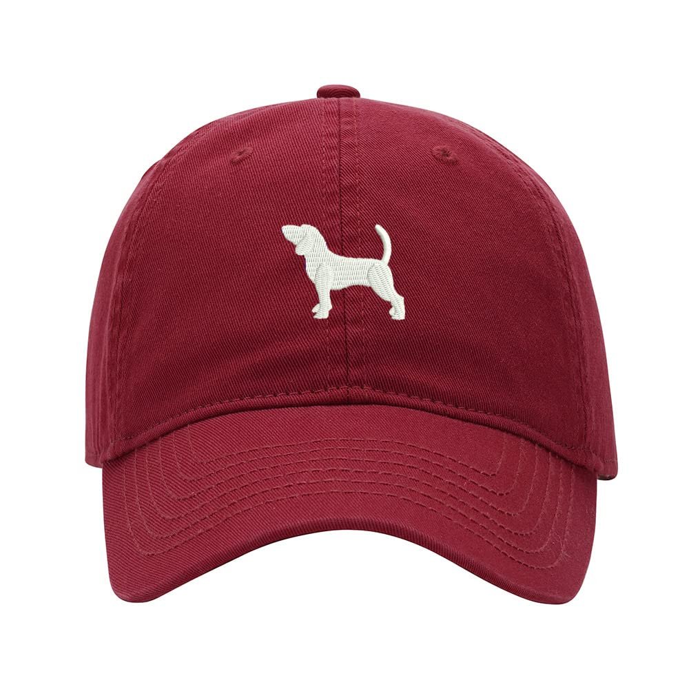 Baseball Cap Men Women Beagle Dog Embroidered Unisex Classic Adjustable Strapback Dad Hat (7 1/2,Red)