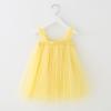 Baby Girls Tutu Dress Sleeveless Infant Toddler Sundress Tulle Bubble Layered Princess Birthday (Yellow, 4-5 Years) view 3
