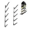 HIKULA 5 Board Surf Rack Wall Mount for Surfboard, Wakeboard, Snowboard Storage Adjustable Wall Hangers Boards Display, Black view 1