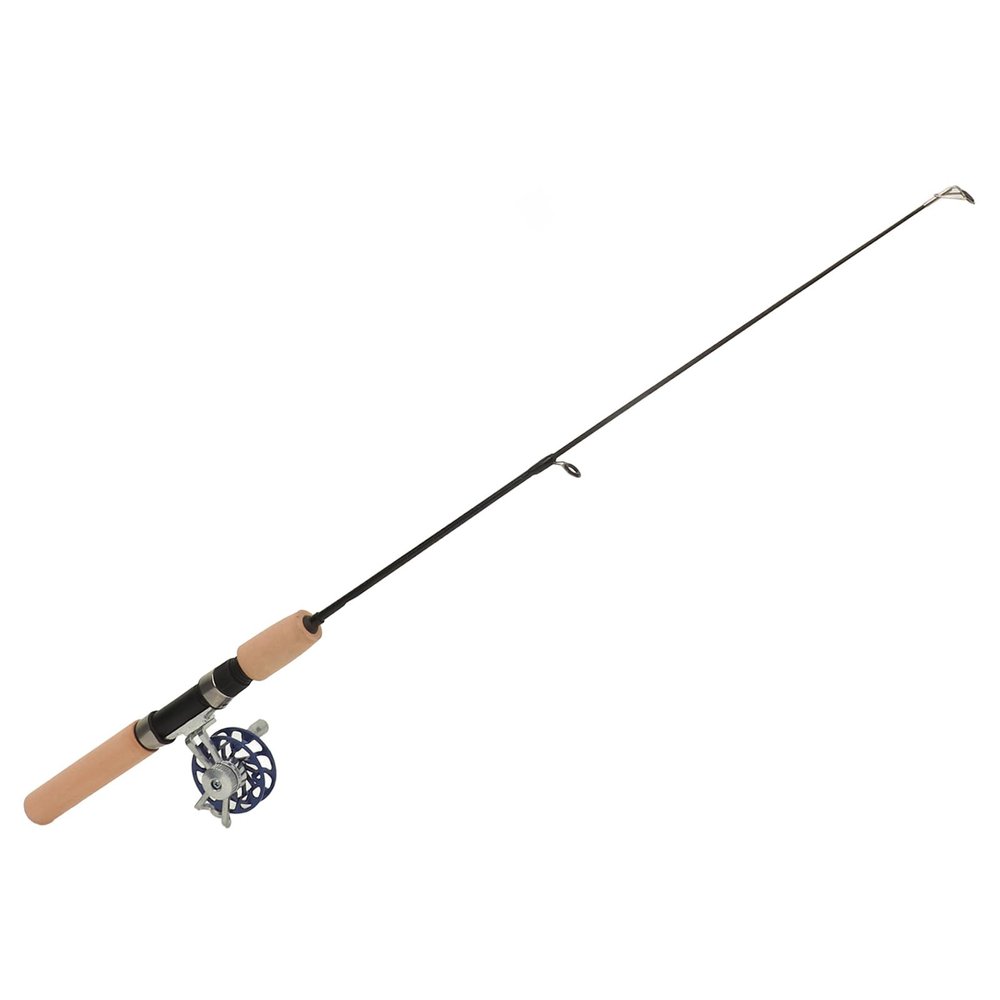 Ice Fishing Rod and Reel Combo, 65cm Portable Ice Fishing Pole for Winter Fishing with EVA Non Slip Handle, Fiberglass Rod, Gift for Beginner and Angler