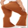 UEU Flare Leggings for Women V Crossover High Waisted Yoga Pants Tummy Control Bootcut Wide Leg, 31" Inseam, Rust Medium view 4