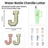 6PCS Stanley Cup Letter Charm Accessories, Silicone Straw Cover Cap Toppers, Adhesive Chenille Letters Patch Sticke for Stanley 30 40 Oz Tumblers Handle Decor J view 4