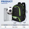 LARIPOP Soccer Backpack Bag with Ball Holder Ventilated Shoe Compartment Large Capacity Sports Gear Bag for Basketball Volleyball Gym view 2