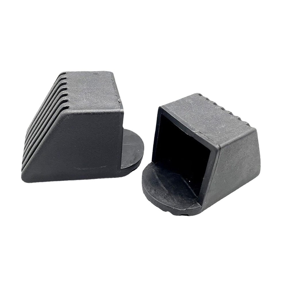 APLVFFZH 2 Pieces Gym Equipment Square End Cover Gym Accessories Fitness Accessories Rubber End Caps Workout Square End Cap, 50x50mm