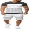 Mens Short Sets 2 Piece Outfits Summer Casual Muscle Gym Workout Athletic T Shirt Beach Vacation Outfits for Men (Y-dark Gray,XX-Large) view 1