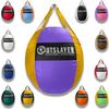 OutSlayer Wrecking Ball Heavy Bag 70 Lb - Boxing, MMA, Muay Thai Training - Custom Colors - Unfilled/Soft/Filled - USA Made (Purple/Yellow, Unfilled) view 1