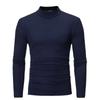 Mens T Shirt Long Sleeve Basic Mock Turtleneck Slim Fit Undershirt Pullover Casual Lightweight Thermal Pullover Tops Navy view 1
