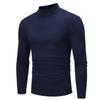 Mens T Shirt Long Sleeve Basic Mock Turtleneck Slim Fit Undershirt Pullover Casual Lightweight Thermal Pullover Tops Navy view 3