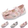 Ikevan Baby Girls Elegant Shoes Girls Flat Bottomed Embroidered Sandals Fashion Antique Children Children Embroidered Shoes (zc-Pink, 13.5 Little Child) view 4