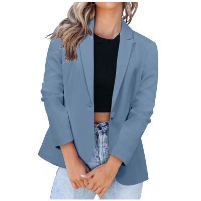 2024 Casual Blazers for Women Long Sleeve Work Office Jacket Blazer Loose Lightweigth Summer Open Front Suit Jackets Outfit Lightweight Jackets for Women Casual